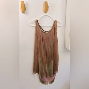 Blush Fringe Dress